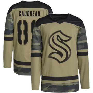 Men's Frederick Gaudreau Seattle Kraken ＃89 Authentic Camo Military Appreciation Practice Jersey