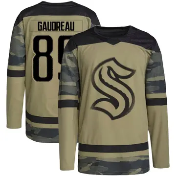 Men's Frederick Gaudreau Seattle Kraken ＃89 Authentic Camo Military Appreciation Team Practice Jersey