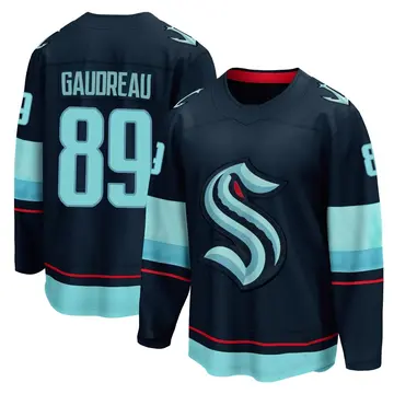 Men's Frederick Gaudreau Seattle Kraken ＃89 Breakaway Navy Home Jersey