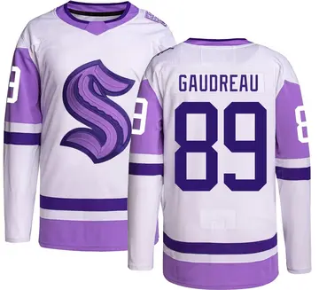 Youth Frederick Gaudreau Seattle Kraken ＃89 Authentic Hockey Fights Cancer Jersey