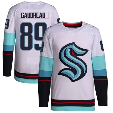 Youth Frederick Gaudreau Seattle Kraken ＃89 Authentic White Away Primegreen Jersey
