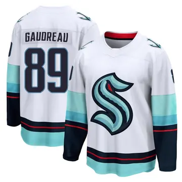 Youth Frederick Gaudreau Seattle Kraken ＃89 Breakaway White Away Jersey